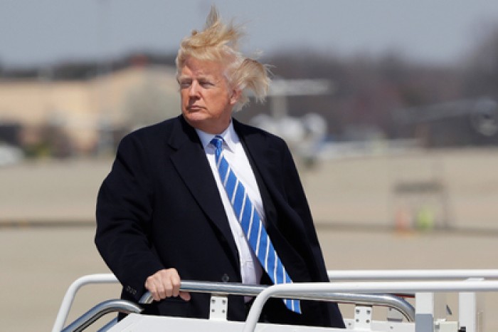 Волосы Трампа вновь попытались сбежать