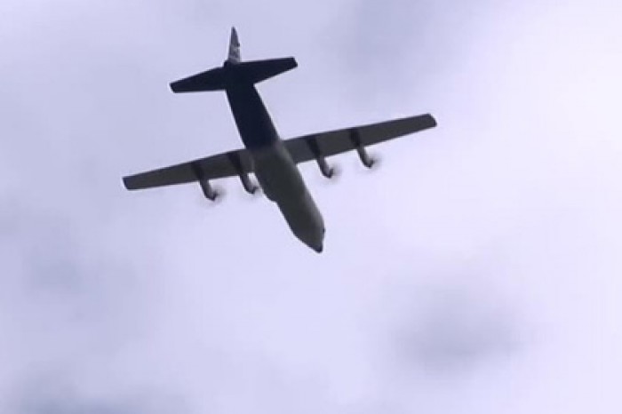 Американский «Геркулес» перевернулся в воздухе