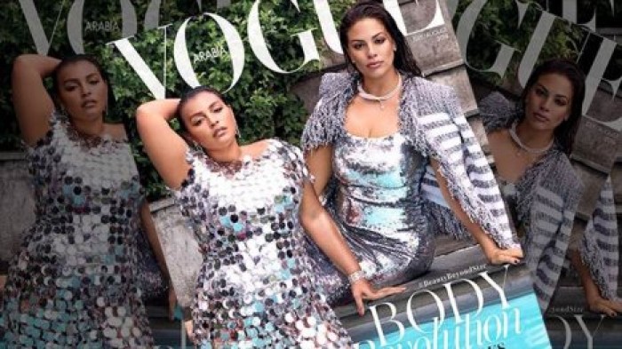 Арабский Vogue поместил на обложку моделей plus-size в откровенных платьях