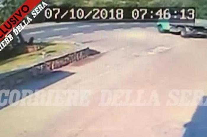 Авария с Джорджем Клуни попала на видео