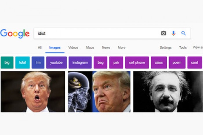 Google выставил Трампа и Эйнштейна «идиотами»