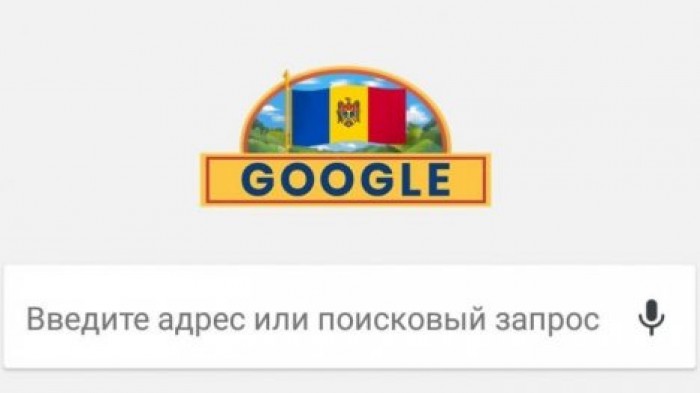 Google изменил дудл на главной странице в честь празднования Дня независимости Молдовы