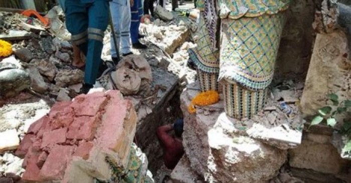 11 рабочих пострадали из‐за обрушения 200-летней пагоды в Бангкоке