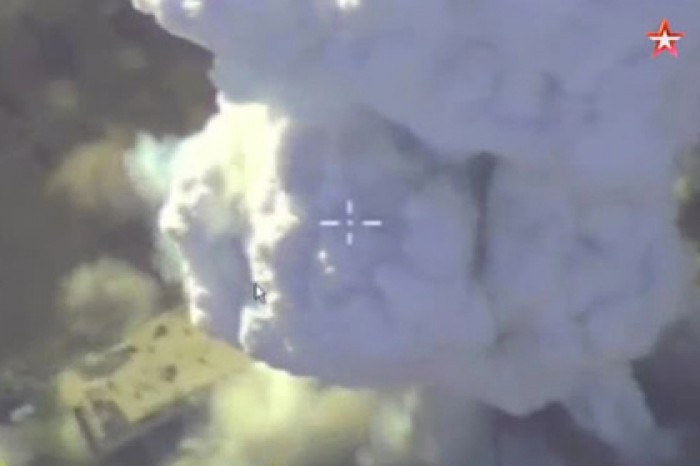 Появилось видео российского удара по сирийскому Идлибу