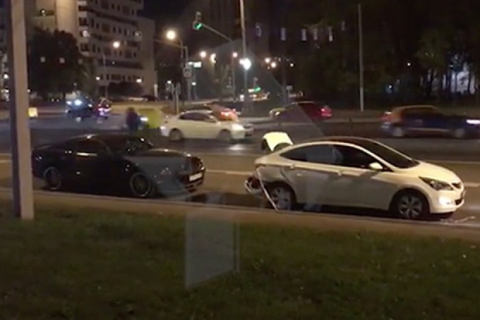 Появилось видео с места аварии с участием Димы Билана