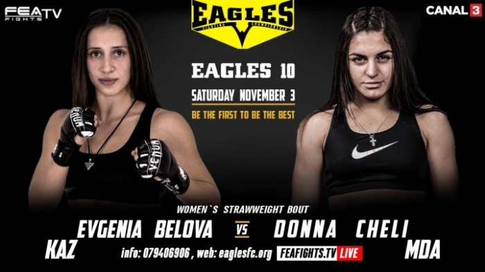 На турнире "Eagles Fighting Championship-10" в Кишиневе пройдет и один поединок с участием женщин.