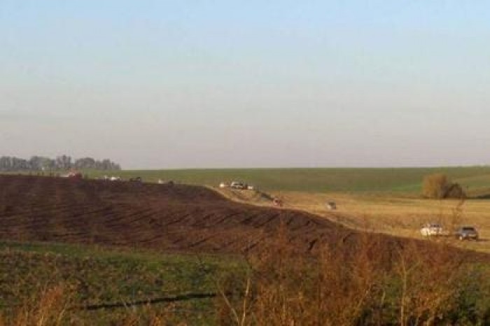 Появилось видео с места крушения Су-27 на Украине