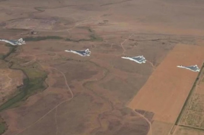 Су-57 выполнил «кленовый лист»