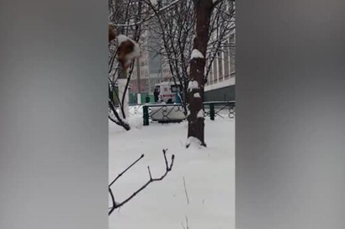 Отправка московского школьника с ножом на скорой попала на видео