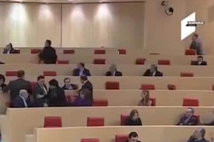Подравшихся из-за выборов грузинских депутатов сняли на видео