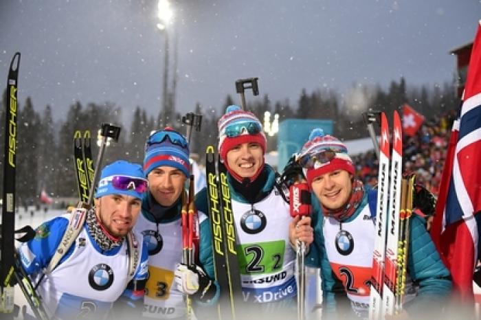 Российские биатлонисты выиграли медаль чемпионата мира