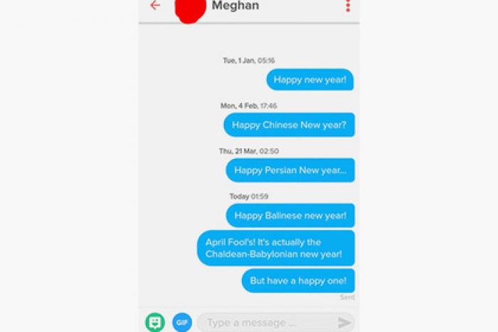 Пользователи сети посмеялись над настойчивым парнем из Tinder