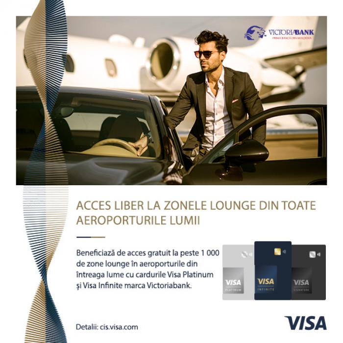 CARDURILE VISA PREMIUM DE LA VICTORIABANK ÎȚI OFERĂ ACCES LIBER LA ZONELE LOUNGE DIN AEROPORTURILE LUMII