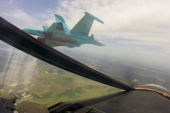 Ракетный удар Су-34 показали на видео