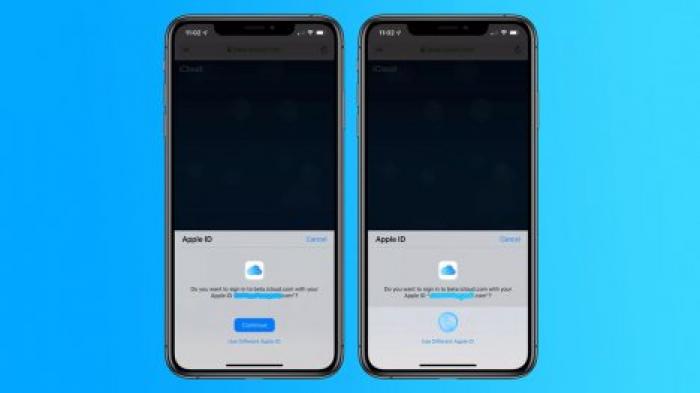 Apple тестирует биометрическую авторизацию для сайта iCloud