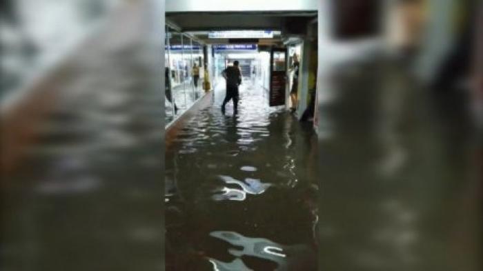 Последствия сильного ливня в столице