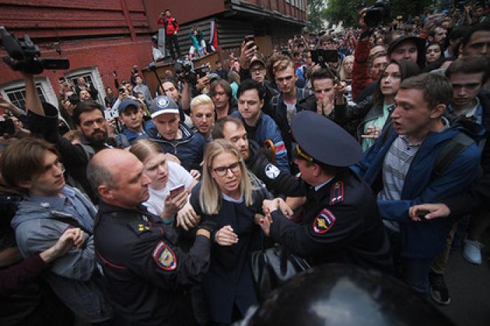 Участник митинга обвинил в своем уголовном преследовании Навального и Соболь