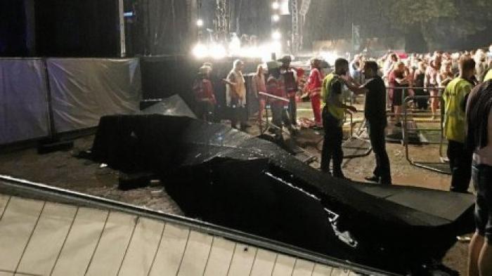 В Германии непогода обрушила на зрителей сцену во время концерта, пострадали 28 человек