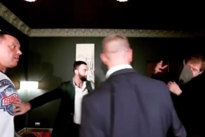 Появилось видео конфликта Емельяненко с соперником до боя