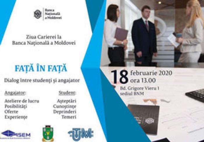 BANCA NAŢIONALĂ VA ORGANIZA ÎN PREMIERĂ ZIUA CARIEREI