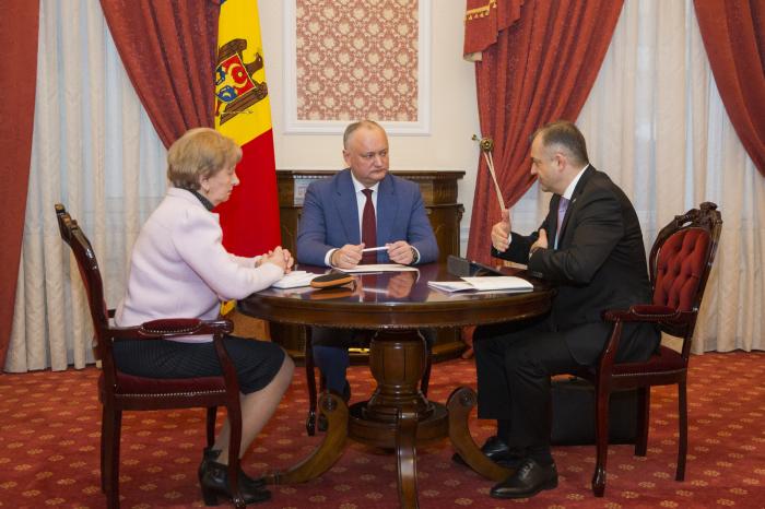 Ion Chicu a participat la ședința comună cu Președintele RM, Igor Dodon, și Președintele Parlamentului RM, Zinaida Greceanîi