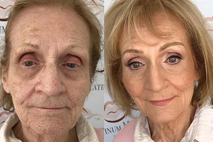 Спрятавший морщины макияж 80-летней пенсионерки поразил пользователей сети