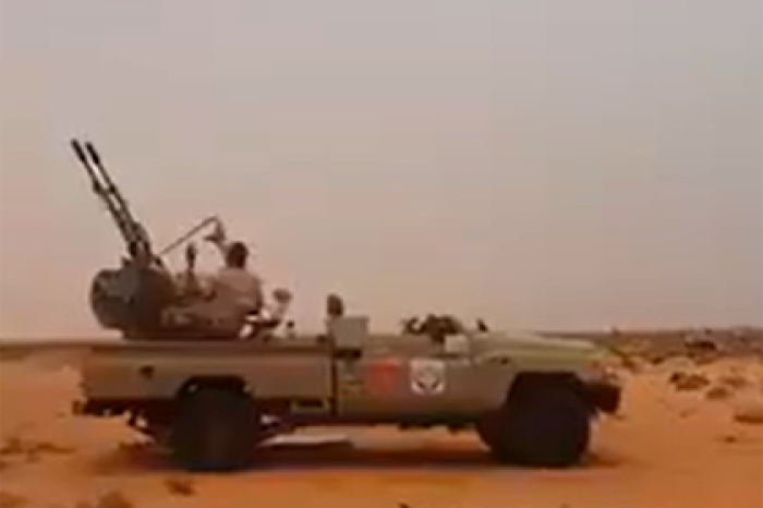 Попытка сбить МиГ-29 из зенитной установки в Ливии попала на видео