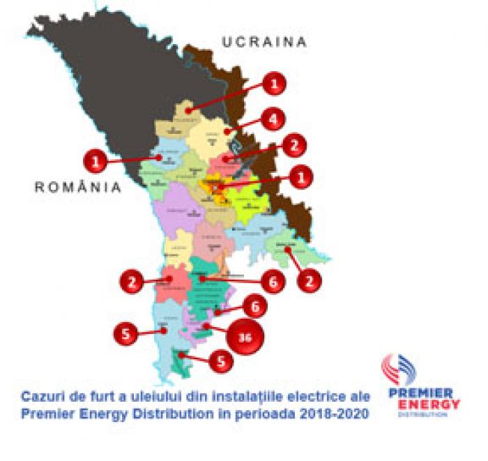 „PREMIER ENERGY” ESTE ÎNGRIJORAT DE CREŞTEREA NUMĂRULUI DE FURTURI DE ULEI DIN TRANSFORMATOARE ÎN MOLDOVA