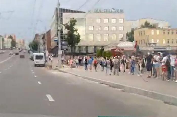 В Белоруссии начались акции протеста против задержания оппозиционных кандидатов