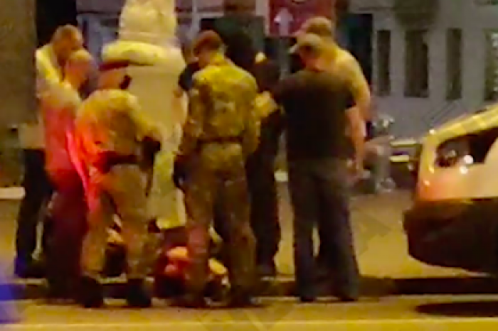 Опубликовано видео с места смерти участника акции протеста в Минске