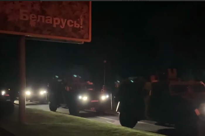 Военную технику в Минске накануне выборов сняли на видео