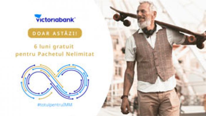 ​MEGA PROMOȚIE – 6 LUNI DE PACHET NELIMITAT GRATUIT. VICTORIABANK SUSȚINE IMM-URILE