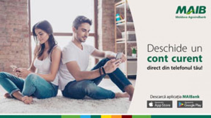 NOU DE LA MOLDOVA AGROINDBANK: DESCHIDE UN CONT CURENT DIRECT DIN TELEFONUL TĂU!