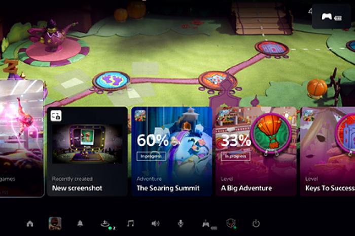 Sony показала интерфейс PlayStation 5