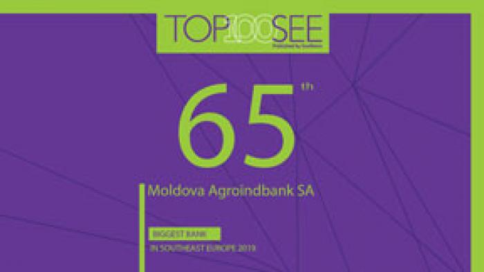​MOLDOVA AGROINDBANK – UNA DINTRE BĂNCILE PUTERNICE ȘI LA NIVEL REGIONAL, POTRIVIT SEENEWS