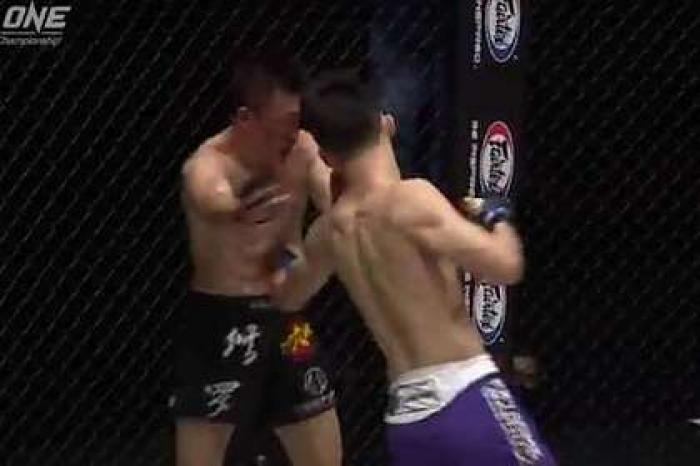 Боец MMA нокаутировал оппонента ударом в корпус