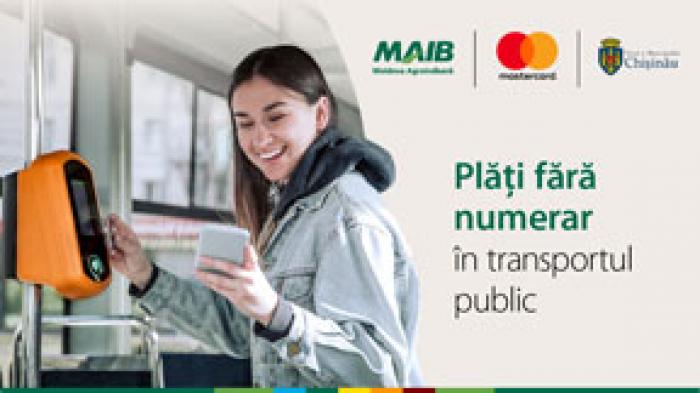 MASTERCARD ȘI MOLDOVA AGROINDBANK IMPLEMENTEAZĂ PRIMUL PROIECT DIN MOLDOVA DE PLĂȚI FĂRĂ NUMERAR ÎN TRANSPORTUL PUBLIC