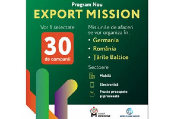 AGENȚIA DE INVESTIȚII A LANSAT PROGRAMUL BĂNCII MONDIALE "MISIUNEA DE EXPORT ÎN MOLDOVA"