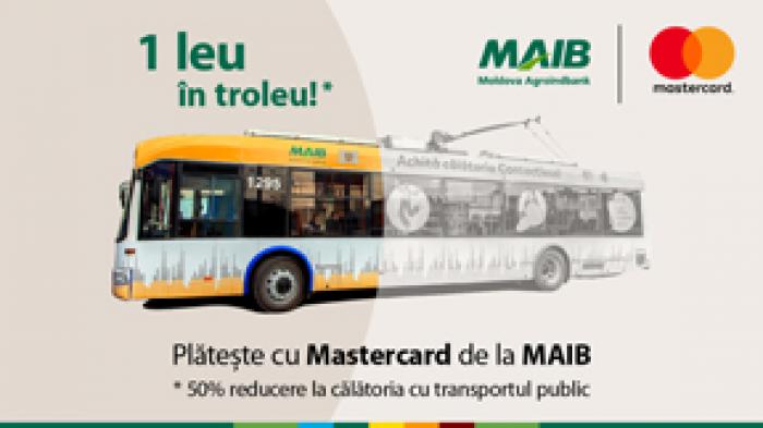 1 LEU ÎN TROLEU! ACHITĂ CU MASTERCARD DE LA MAIB TOATĂ LUNA APRILIE