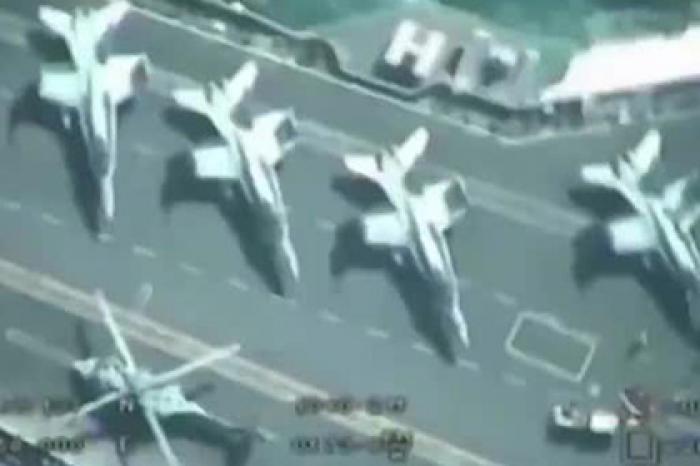 Боевая техника ВМС США вблизи Ирана попала на видео