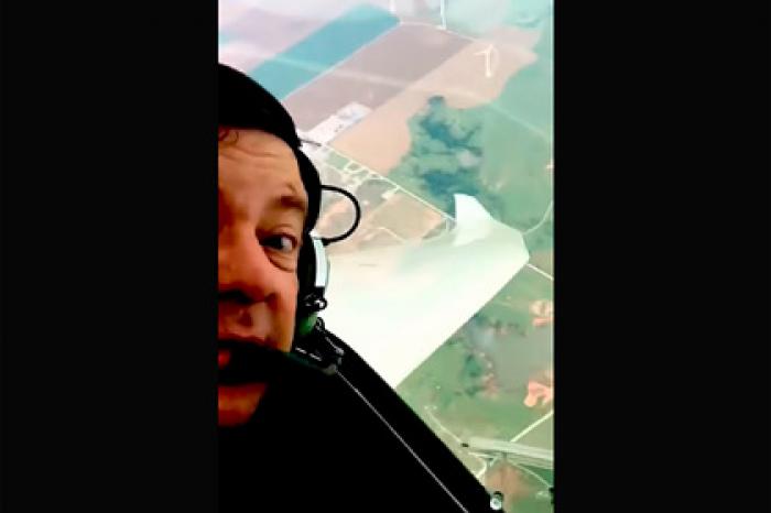 Пилот снял на видео мощный торнадо из летательного аппарата