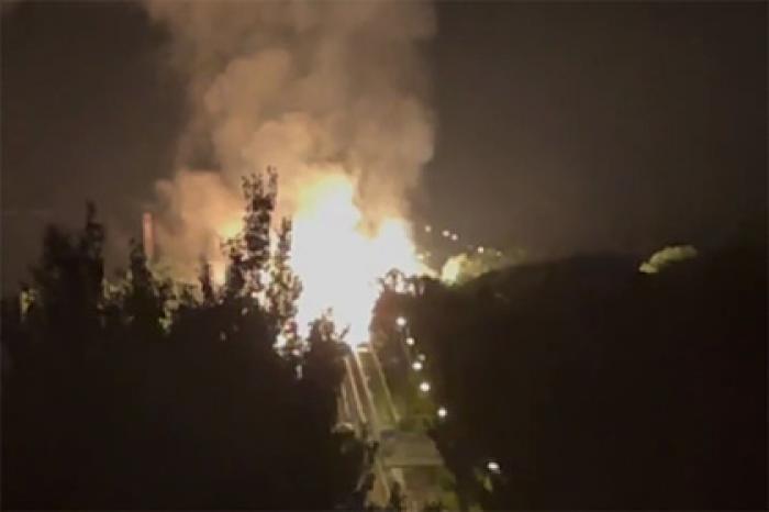 Пожар после взрыва на газопроводе в ЛНР попал на видео