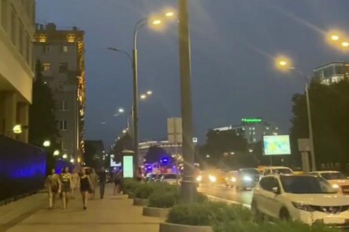 В Москве загорелось здание МВД