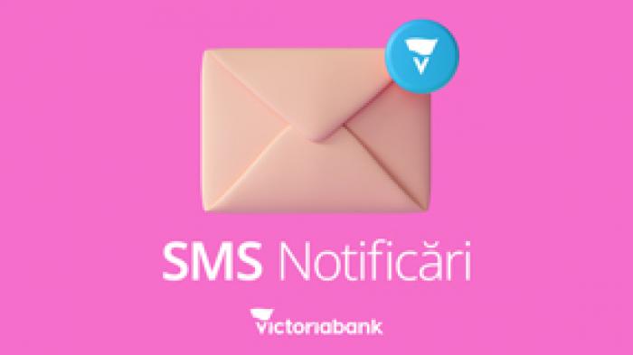 ÎNREGISTREAZĂ-TE ONLINE, LA SERVICIUL SMS NOTIFICĂRI DE LA VICTORIABANK