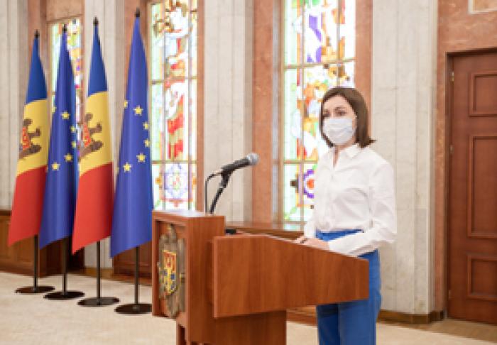 PREȘEDINTELE MAIA SANDU A ANUNŢAT INTENŢIE DE A FORMA UN NOU GUVERN CÂT MAI CURÂND POSIBIL