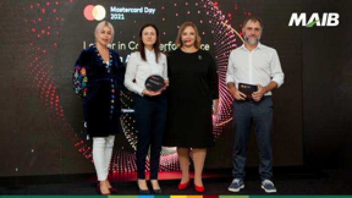 MAIB ESTE „LEADER IN CARD PERFORMANCE 2021”, POTRIVIT MASTERCARD
