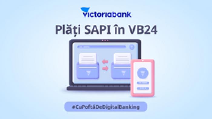 PLĂȚILE ÎN LEI, POSIBILE ÎN VB24 PRIN SAPI DIN 1 DECEMBRIE. NOUA OPȚIUNE ARE MAI MULTE AVANTAJE
