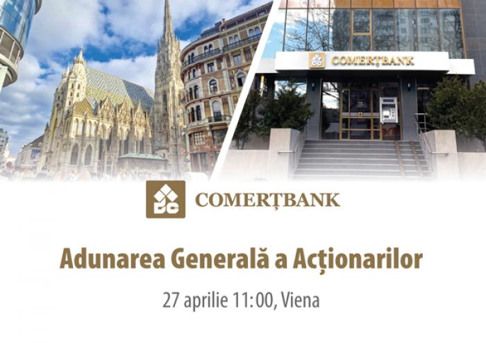 Извещение о проведении Годового Общего Собрание акционеров К.Б."COMERŢBANK" S.A
