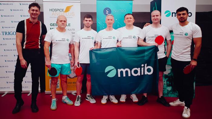 Maib принял участие в кубке по настольному теннису, организованном Hospice Angelus Moldova