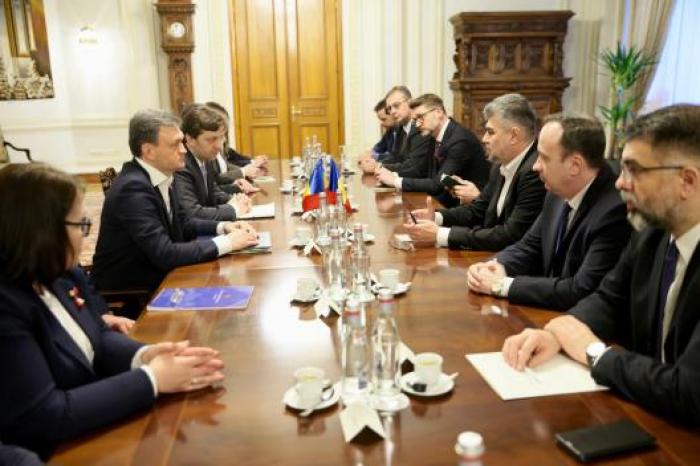 Premierul Dorin Recean, în discuții cu președintele Camerei Deputaților, Marcel Ciolacu
